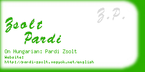 zsolt pardi business card